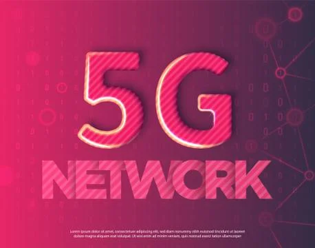Innovative 5th Generation network technology vector illustration. Illustrazione stock