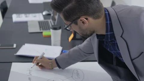 Innovative and friendly team generating ideas for the project Stock Footage 73992528