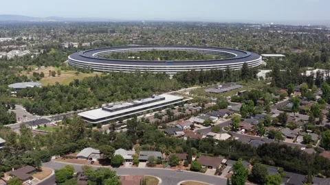 Innovative Apple Park Corporate Campus in Silicon Valley, California Stock Footage 311035562