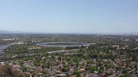 Innovative Apple Park Corporate Campus in Silicon Valley, California Stock Footage 311035646