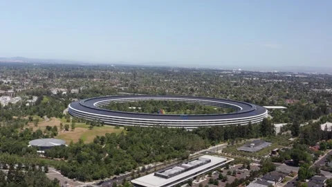 Innovative Apple Park Corporate Campus in Silicon Valley, California Stock Footage 311035653