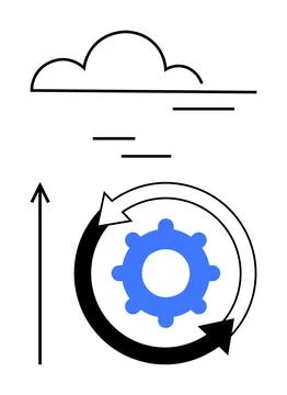 Innovative Approach to Cloud Computing with Agile Development and Continuou.. Stock Illustration