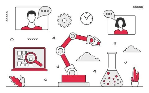 Innovative automation technology Stock Illustration