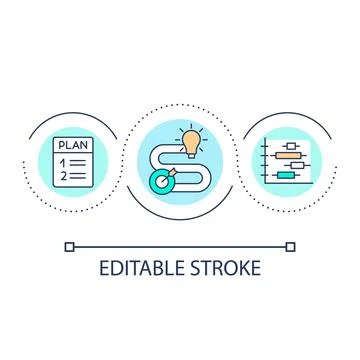 Innovative business plan loop concept icon 스톡 일러스트