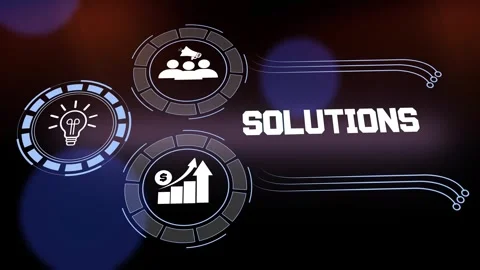 Innovative Business Solutions Corporate Problem Solving Motion Graphic Stock Footage 328899954