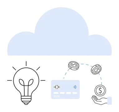 Innovative Cloud Technology for Digital Payments and Financial Solutions イラスト素材