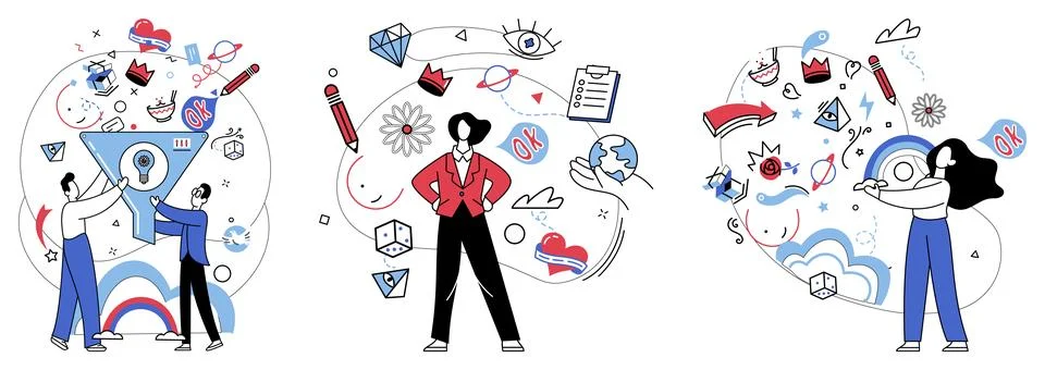 Innovative concepts. Embrace creativity innovative concepts are building bl.. Ilustração Stock