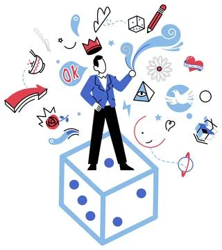 Innovative concepts vector illustration. Achieve progress through strategic l Illustrazione stock
