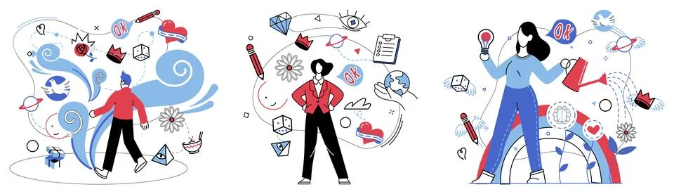 Innovative concepts vector illustration. Innovative concepts metaphorically c Stock Illustration