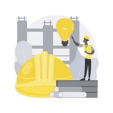 Innovative construction materials abstract concept vector illustration. Stock Illustration