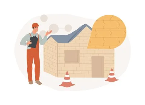 Innovative construction materials isolated concept vector illustration. Stock Illustration