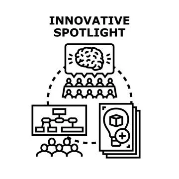 Innovative creative thinking process for business development Stock Illustration