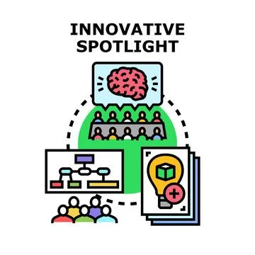 Innovative creative thinking process for business development Stockillustratie