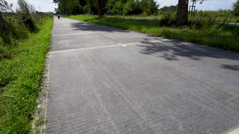 Innovative cycle path with built-in solar panels 스톡 동영상 247965755