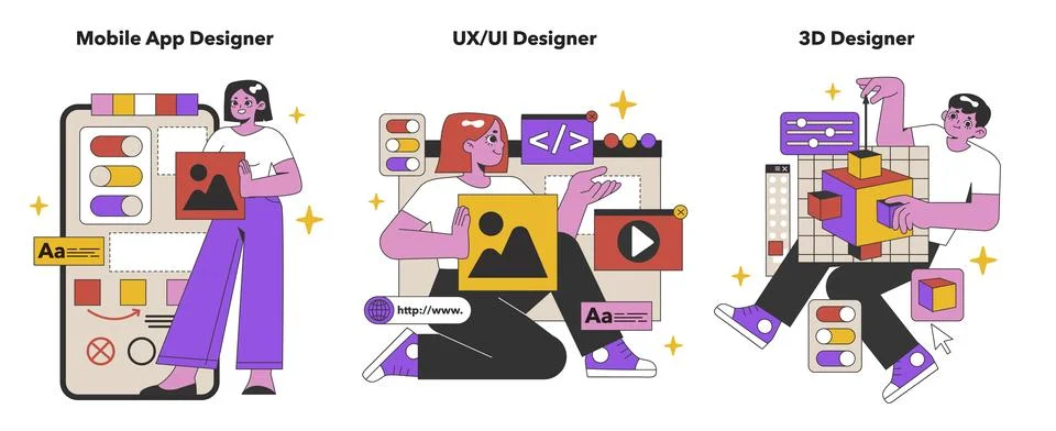 Innovative Design Spectrum set. Flat vector illustration. イラスト素材