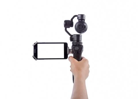 Innovative digital camera is a new generation with electronic stabilizer 스톡 사진