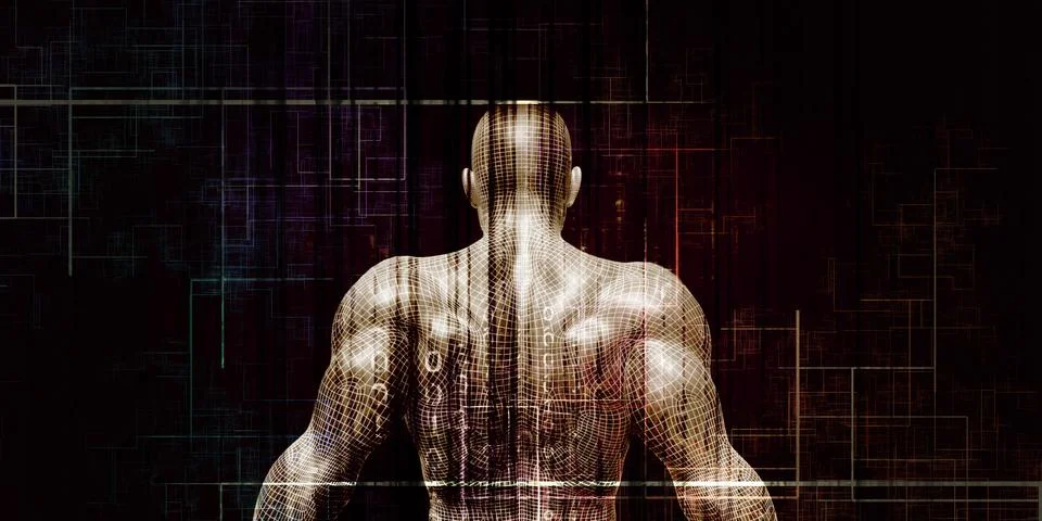 Innovative Digital Human Model Technology Space イラスト素材