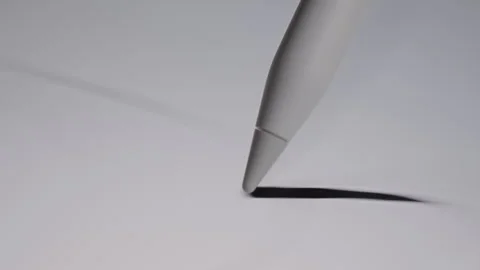 Innovative Digital Scribbling With Stylus On Touch Display Video stock 308579643