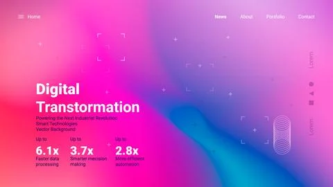Innovative digital transformation concepts featuring vibrant gradient desig.. Stockillustratie