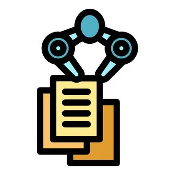 Innovative document management system scanning files with optical recogniti.. Stock Illustration