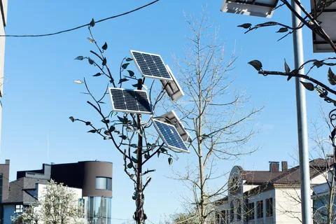 Innovative eco-friendly solution for harnessing power of the sun. Renewable Stock Photos