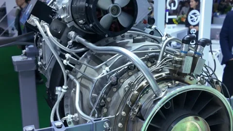 Innovative Engine Display at Zhuhai Aero Expo, Guangdong, China 動画素材 323428486