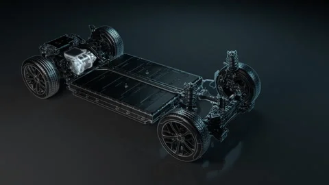 Innovative EV Chassis Engineering Assembly Process Stock Footage 327919519