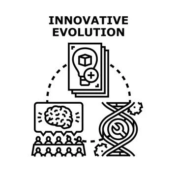Innovative evolution concept representing business development and progress Stock Illustration