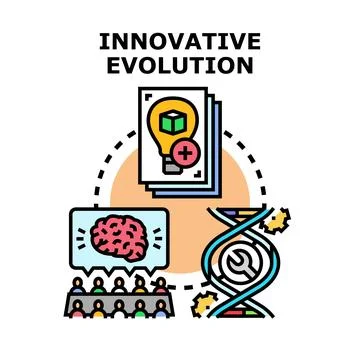 Innovative evolution concept representing business development and progress Stockillustratie