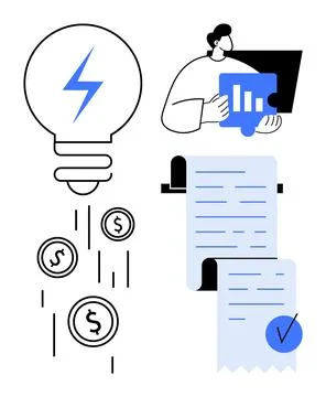 Innovative Financial Solutions Through Data Analysis and Strategic Planning Stock Illustration