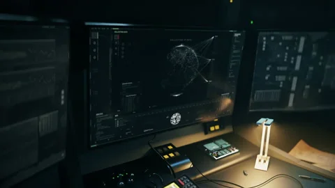 Innovative Firewall Tracking Cyber Crime On World Map By Scanning Ip Network Vídeo Stock 196285972