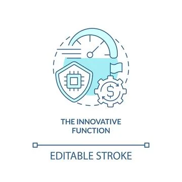 Innovative function turquoise concept icon Stock Illustration