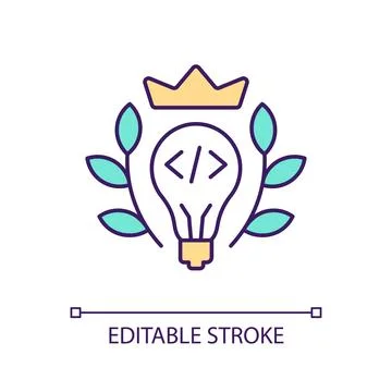 Innovative ideas in coding RGB color icon Stock-Illustration