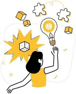 Innovative ideas. Intelligence and innovation are guiding stars in galaxy ide Stock Illustration