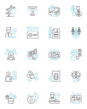 Innovative Ideas linear icons set. Creativity, Progress, Invention, Revolution Ilustración de archivo
