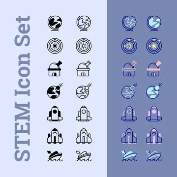Innovative Ideas: STEM Icon Set Stock Illustration