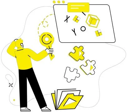 Innovative ideas vector illustration. Brainstorming and knowledge are dynamic Illustrazione stock