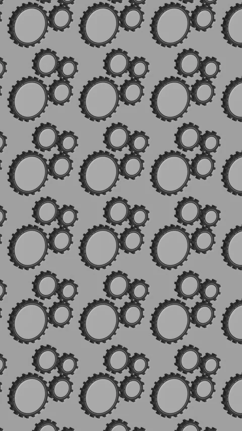Innovative industrial gear design patterns displayed on a gray background Stock Footage 282011505