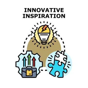 Innovative inspiration developing new business solutions concept Stock Illustration
