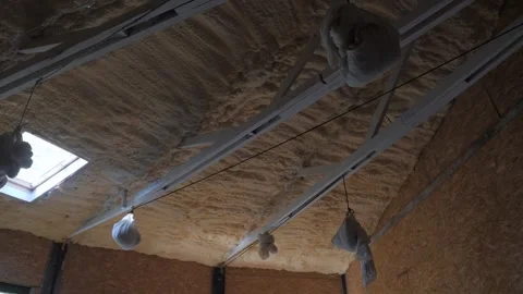 An Innovative Interior With a Unique Ceiling Design That Redefines Modern Spaces Stock Footage 302089141