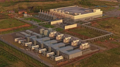 Innovative IT facility with secure servers, big data processing, AI-driven Video stock 318287693