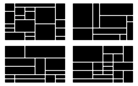 Innovative layout grid template for product catalog, portfolio, and brand i.. Stock Illustration