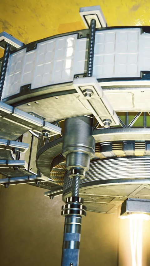 Innovative machinery showcasing complex engineering in a modern workshop Stock Footage 331834788