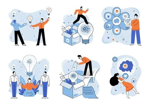 Innovative mindset. Knowledge is fuel powers engine innovative thought process Stock Illustration