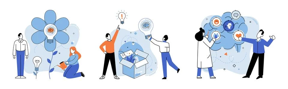 Innovative mindset. Progress unfurls its wings when nurtured by waters creative Ilustración de archivo