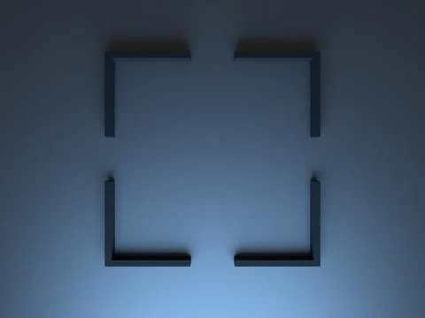 Innovative minimalist frames background, 3D render. Stock Illustration