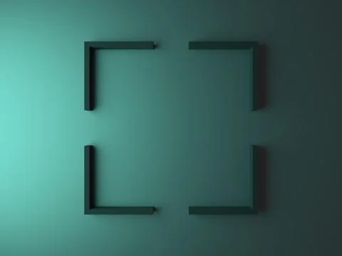 Innovative minimalist frames background, 3D render. Stock Illustration