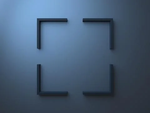 Innovative minimalist frames background, 3D render. Stock Illustration