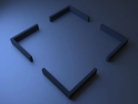 Innovative minimalist frames background, 3D render. Stock Illustration