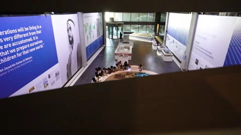 Innovative museum in masdar city Stock Footage 155011853